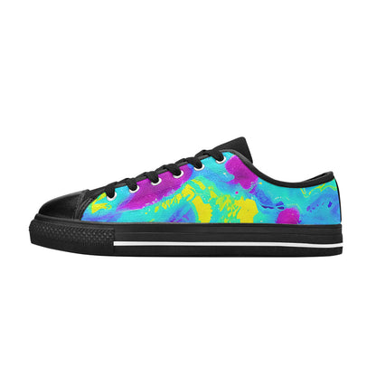 MEN'S Tie Dye Splash Retro Canvas Cottagecore Custom Shoes