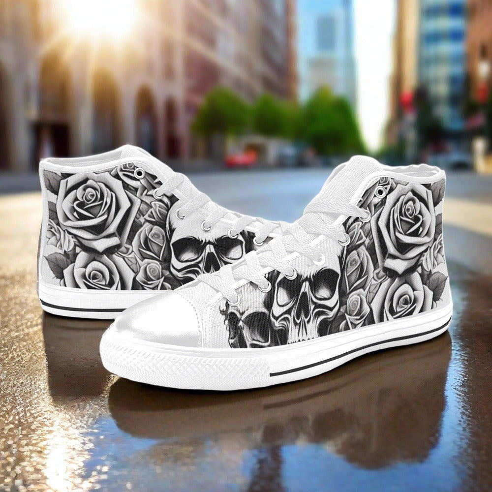 Wolf Red Gold Custom Bold Art - Freaky Shoes