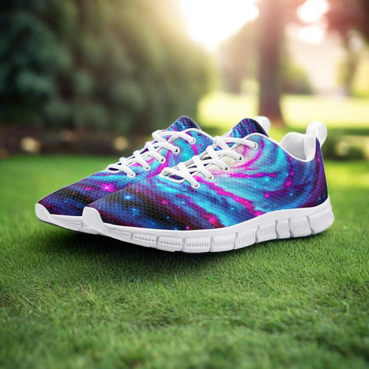 Jellyfish Navy Indigo Ethereal Bold Art - Freaky Shoes | Custom Art Sneakers