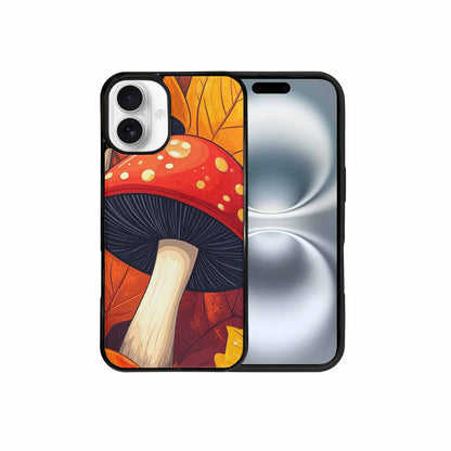 iPhone 16 Plus Case — Bold Autumn Mushroom Bold Autumn Mushroom, Custom Printed Phone Case