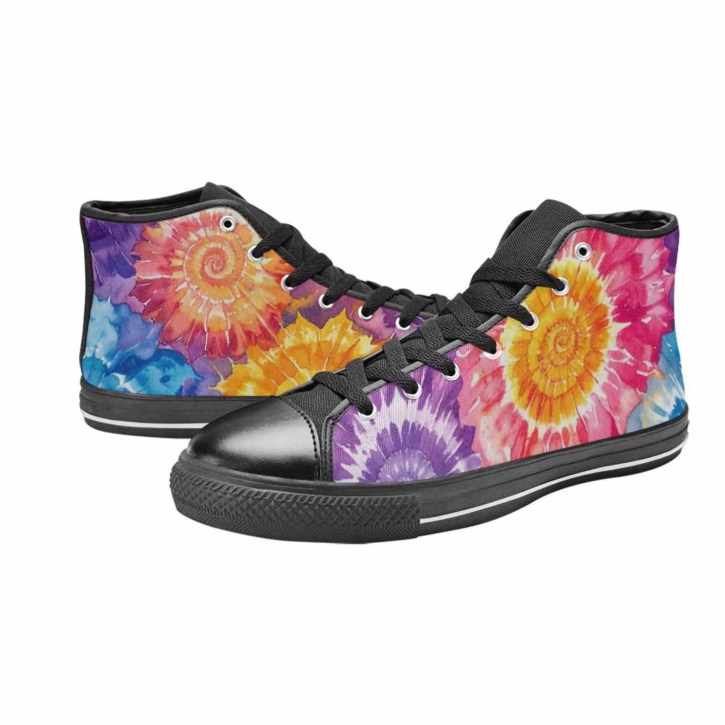 MEN'S Tie Dye Swirl High Top Canvas Vivid Shoes
