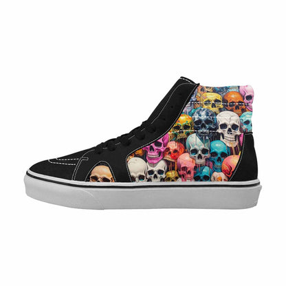 MEN'S Skulls  Marble Skulls High Top Canvas Vibrant Chaos Sneakers