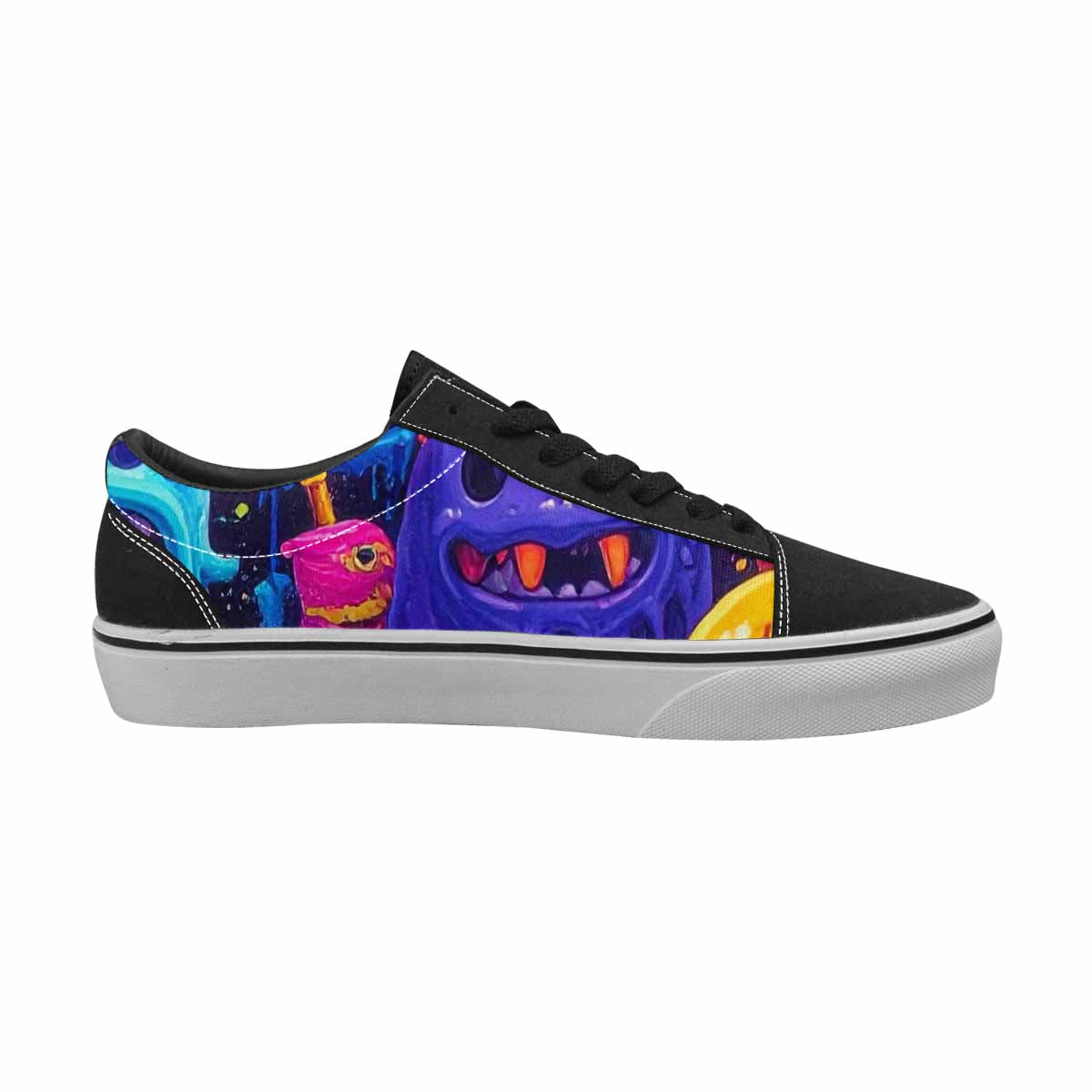 WOMEN'S Ice Cream Monsters  Lace-Up Canvas Vivid Custom Sneakers