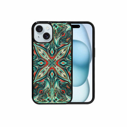 iPhone 15 Case — Holographic Tribal Blaze, Unique Phone Case Design