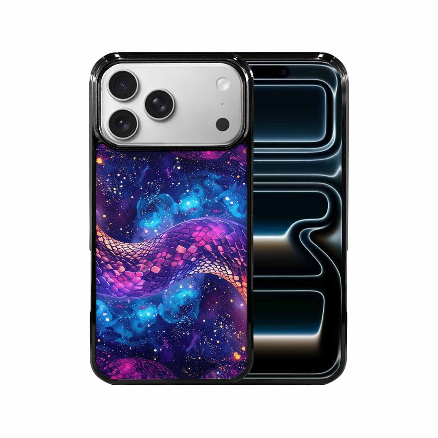 iPhone 17 Pro Max Case — Galaxy Snake Print Galaxy Space, Custom Printed Phone Case