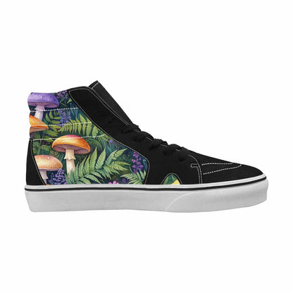 MEN'S Mushrooms  Botanical Mushrooms High Top Canvas Melting Art Custom Sneakers