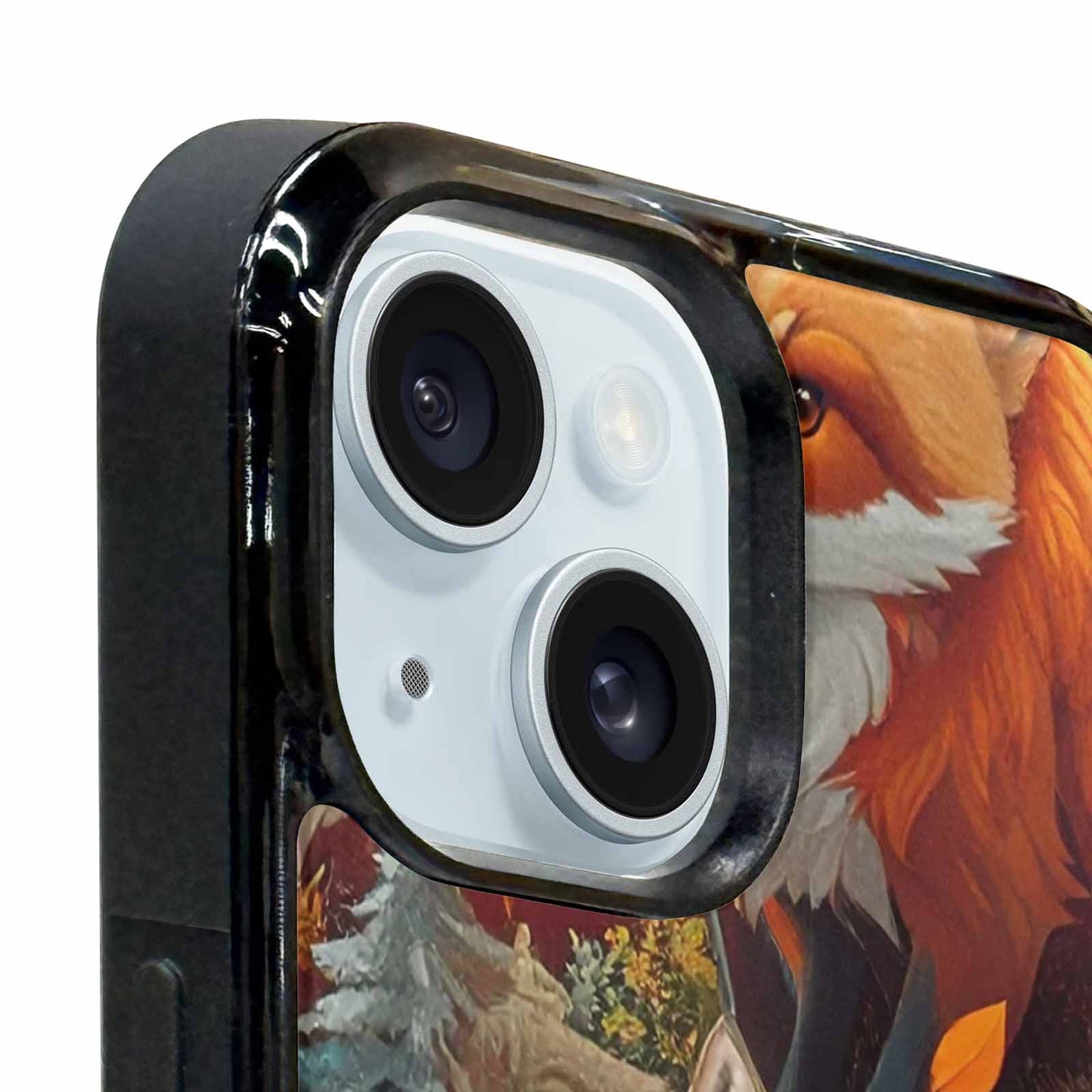 iPhone 15 Case — Fox Forest Fox Forest Pattern Hundreds, Custom Designed Case Cover
