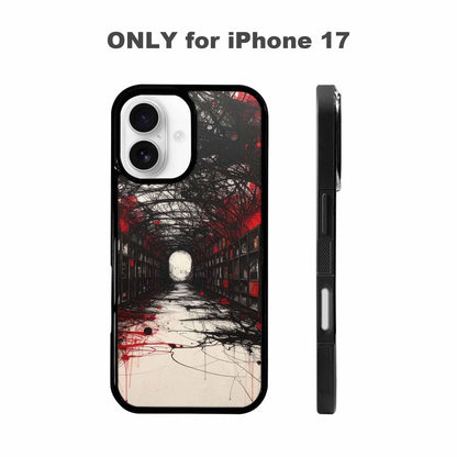iPhone 17 Case — Black &amp; Red Ink Galaxy Space, Unique Phone Case Design