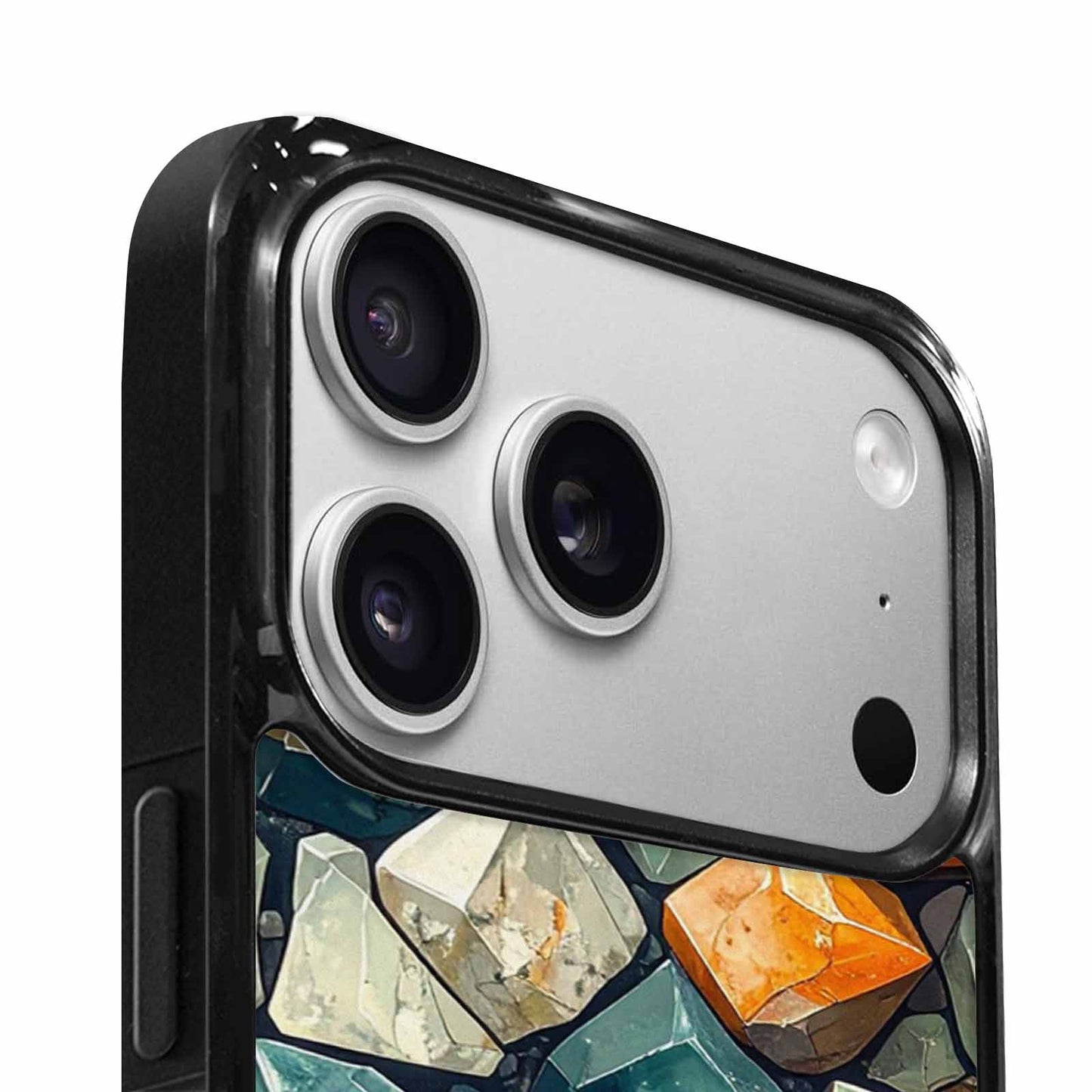 iPhone 17 Pro Case — Glossy Reptile Crystal Shard Original Art, Custom Print Case Cover