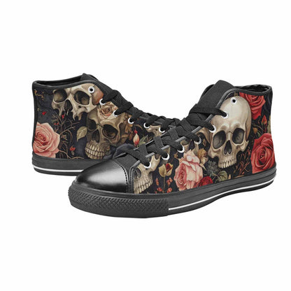 MEN'S Skulls - Roses High Top Canvas Surreal Custom Sneakers