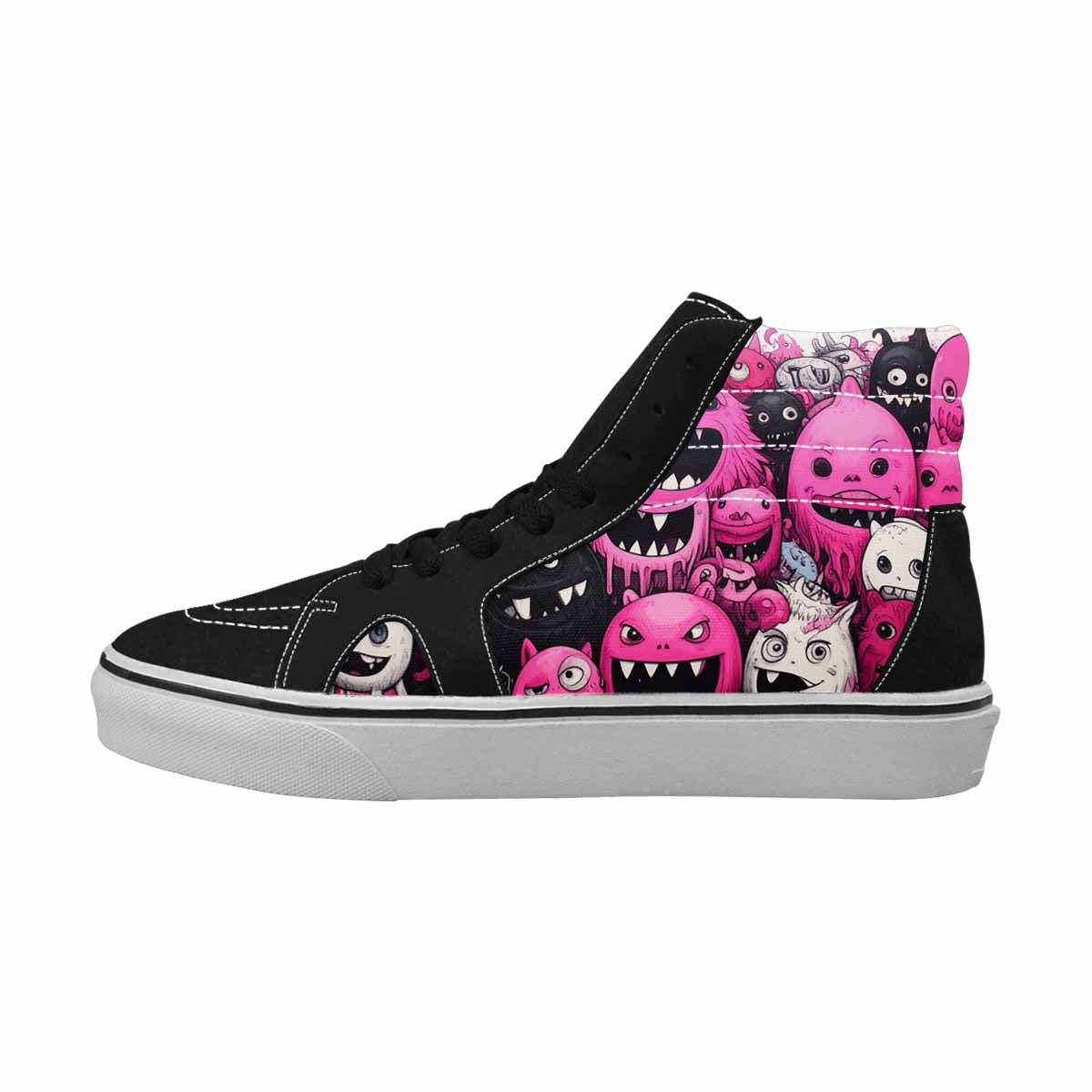 MEN'S Monsters (general) High Top Canvas Vivid Custom Sneakers