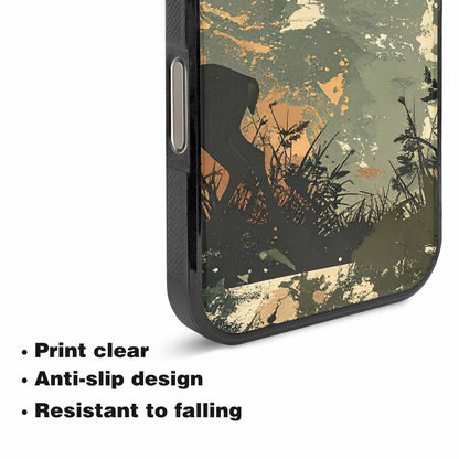 iPhone 16 Pro Case — Hunting Camouflage Pattern With Deer And, Custom Designed Case Cover