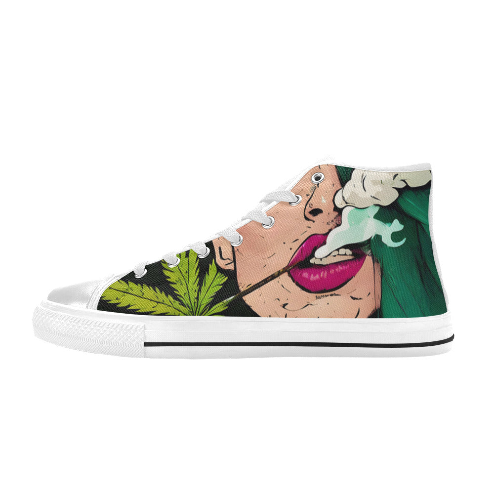 MEN'S Cc 420 Woman Weed High Top Canvas Grunge Custom Shoes