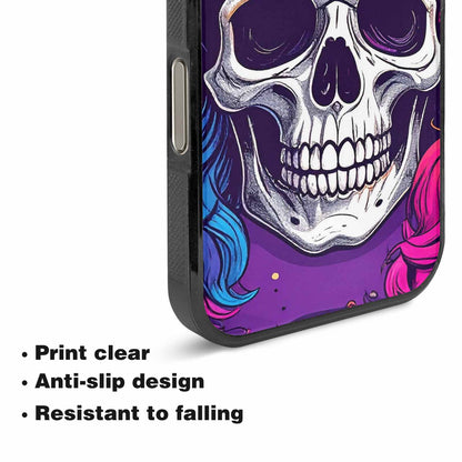 iPhone 16 Pro Case — Pride Flag Skulls Seamless Pattern Vibrant, Custom Made Phone Cover