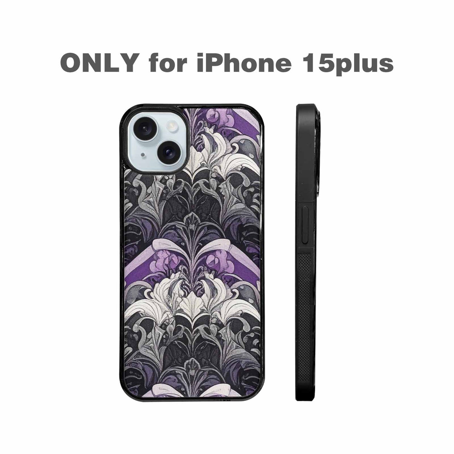 iPhone 15 Plus Case — Asexual Flag Color Theme Small Rainbow, Unique Phone Case Design