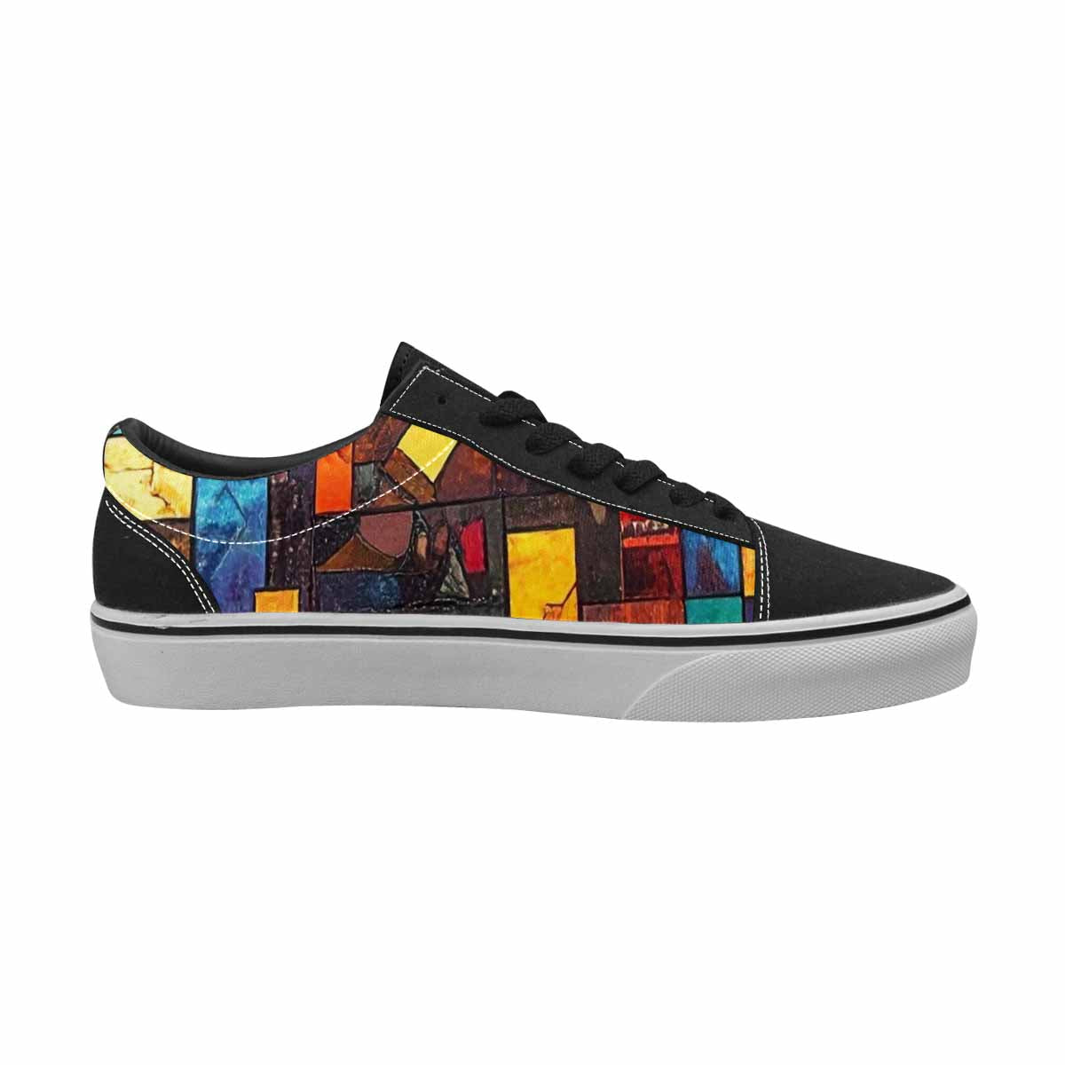 WOMEN'S Faith Cross Lace-Up Canvas Kaleidoscope Custom Sneakers
