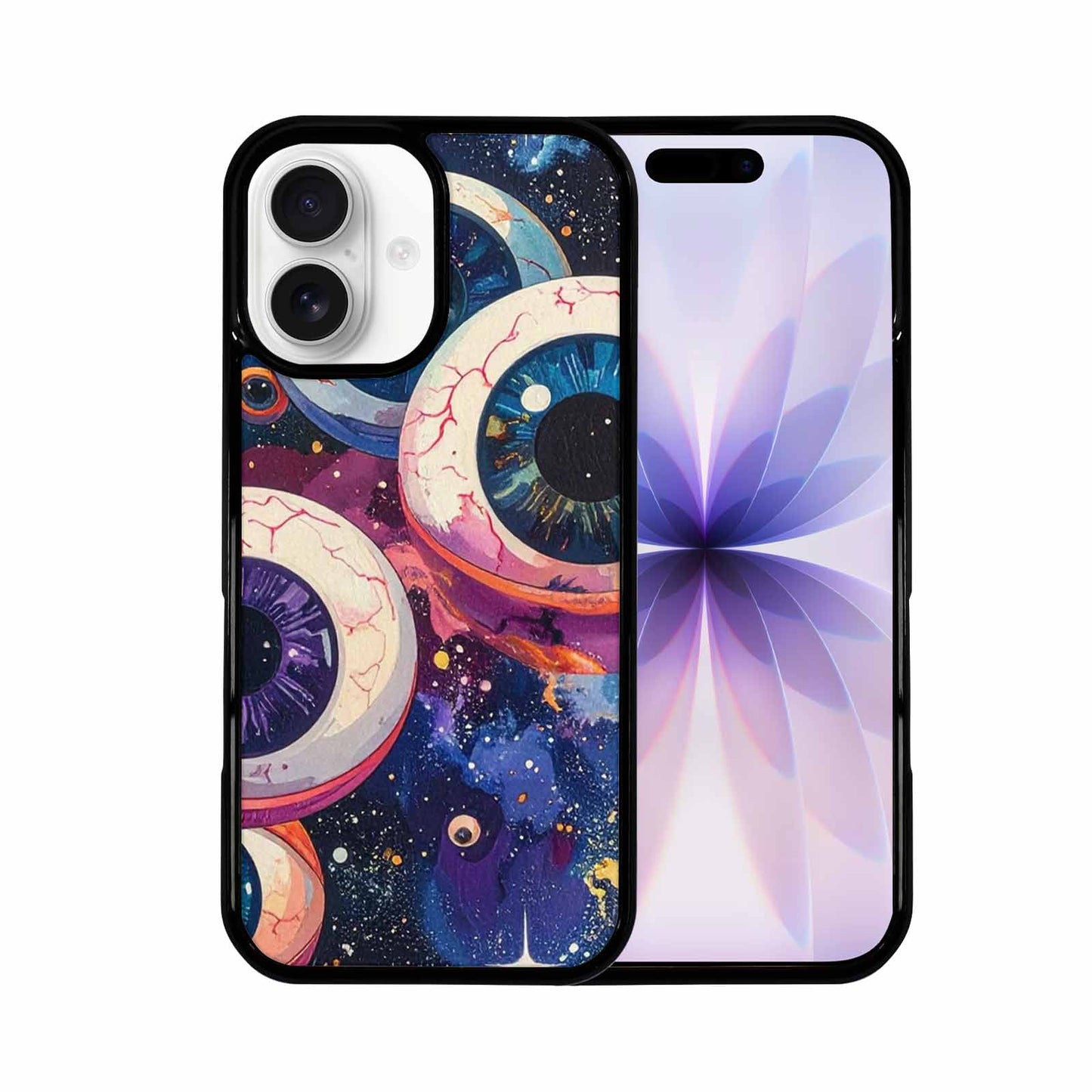 iPhone 17 Case — Cartoon Eyeballs Galaxy Space, Custom Designed Case Cover