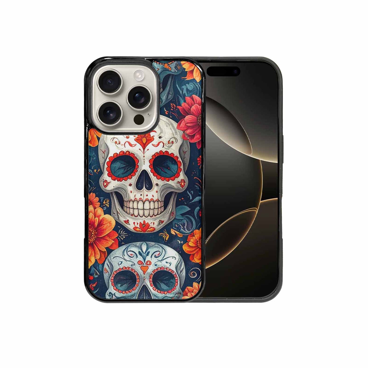 iPhone 16 Pro Case — Marble Skull Custom, Custom Art Phone Cover