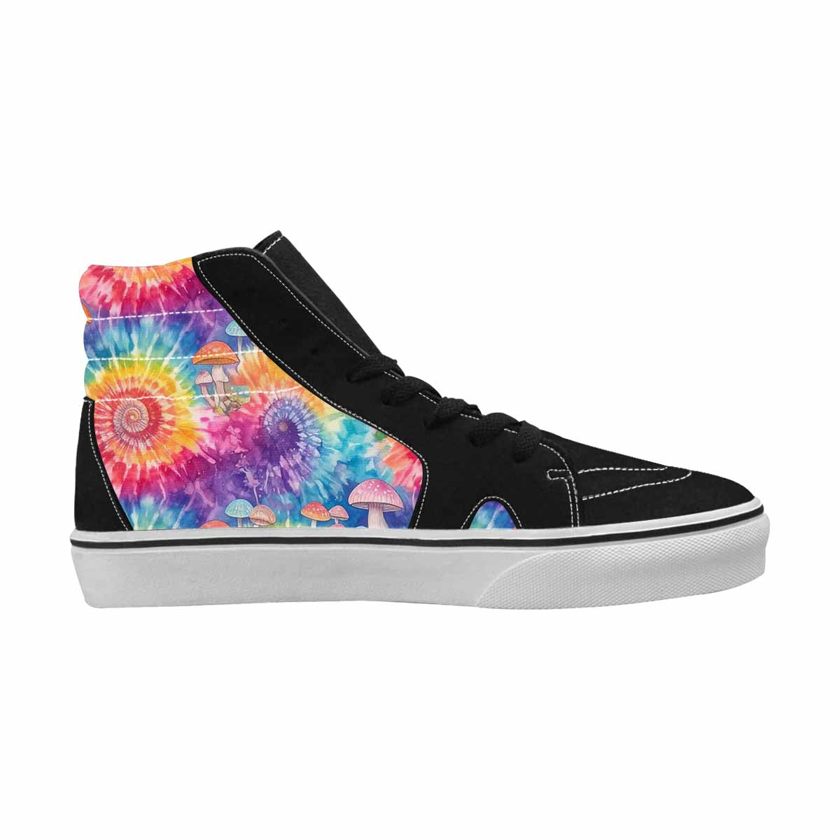 MEN'S Mushrooms  Tie Dye High Top Canvas Vivid Sneakers