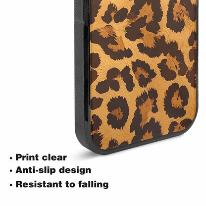 iPhone 15 Plus Case — Classic Leopard Print Warm Golden Tan, Custom Designed Case Cover