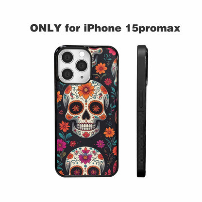 iPhone 15 Pro Max Case — Dia De Los Muertos Sugar Skull, Custom Phone Case