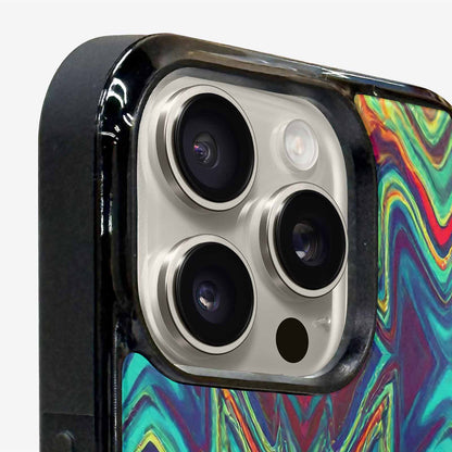 iPhone 15 Pro Max Case — Holographic Tribal Blaze, Personalized Phone Case