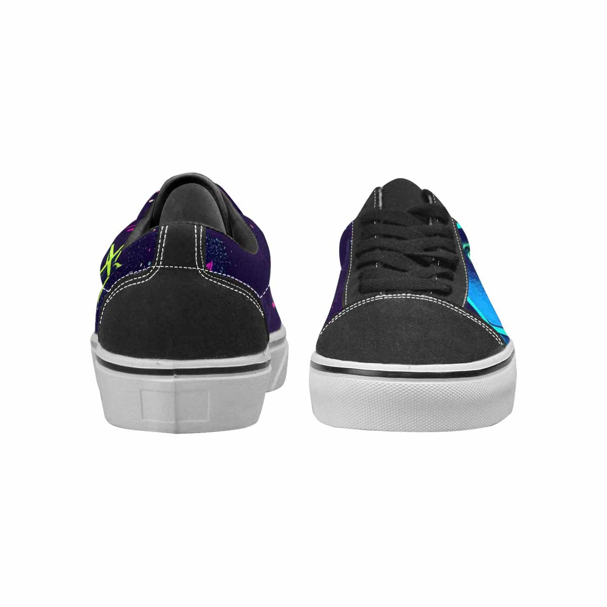 WOMEN'S Space Galaxy Astronaut Canvas Lace-Up Vibrant Chaos Shoes