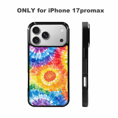 iPhone 17 Pro Max Case — Tie Dye Spiral Rainbow Tie Dye, Personalized Phone Case
