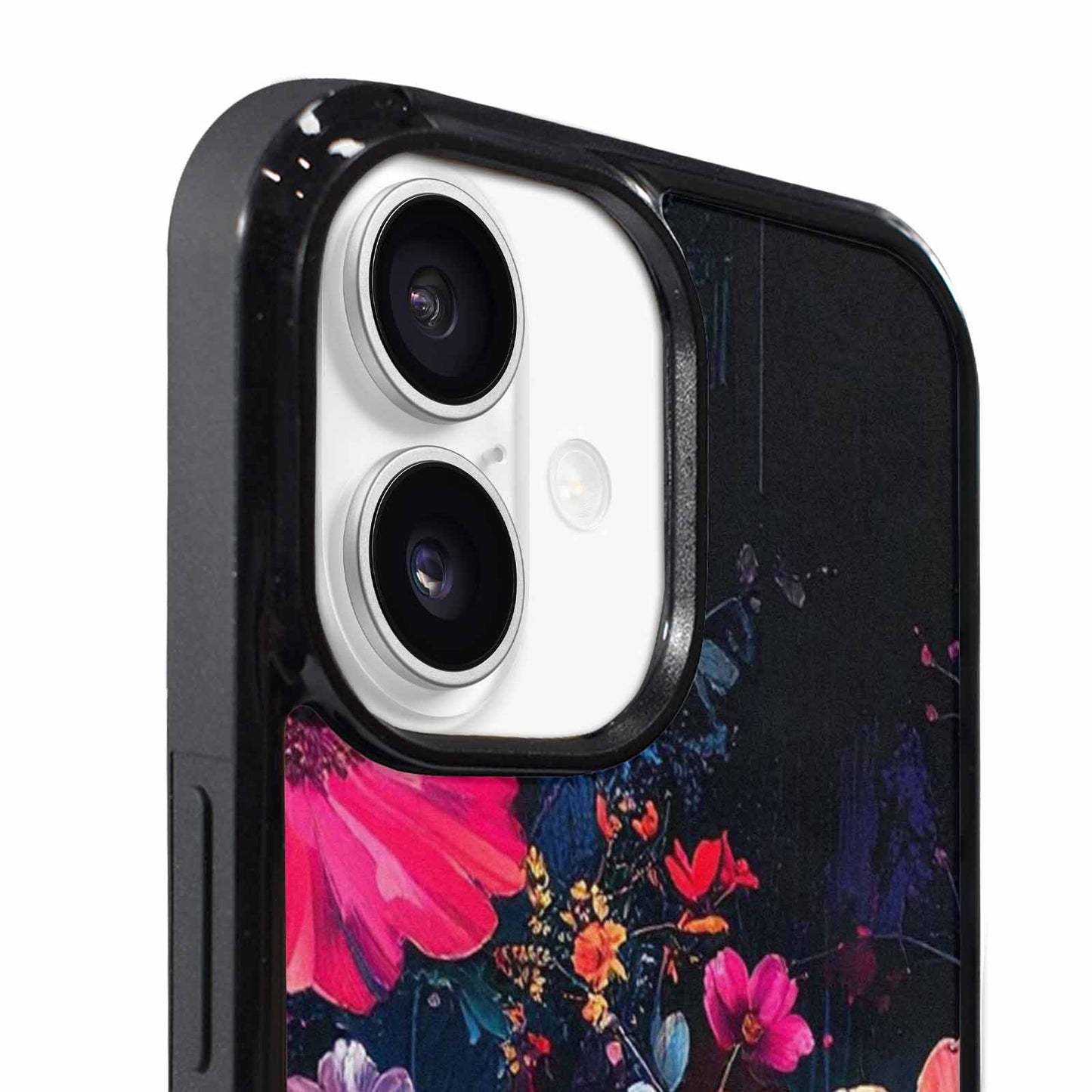 iPhone 17 Case — Shadowy Glitch Floral Pattern Floral, Personalized Phone Case