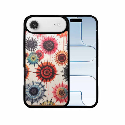 iPhone 17 Air Case — Tie Dye Swirls Black Red Tie, Personalized Phone Case