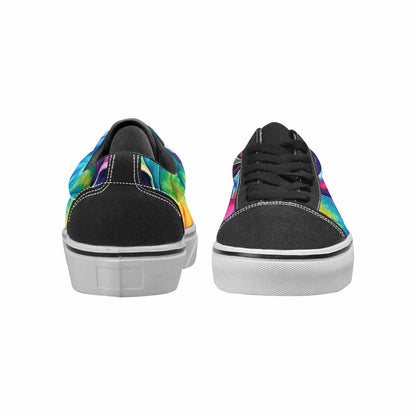 WOMEN'S Tie Dye Skulls Print Canvas Lace-Up Dreamcore Sneakers