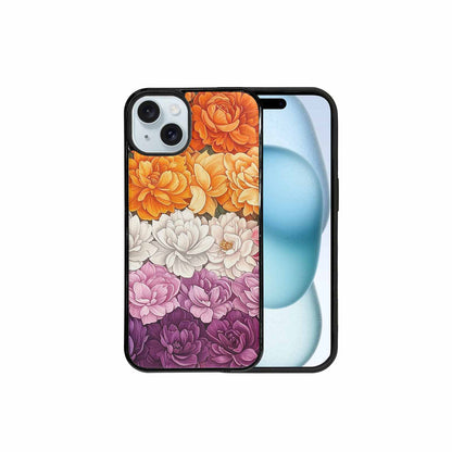 iPhone 15 Plus Case — Lesbian Flag Color Theme Small Rainbow, Custom Art Phone Cover