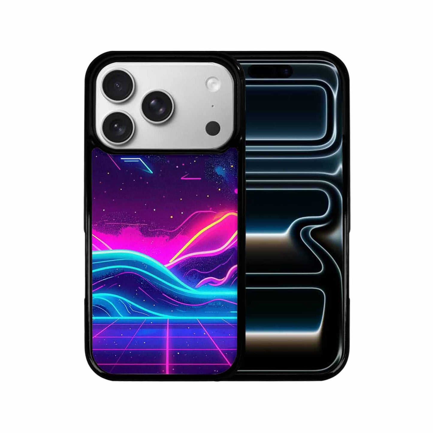 iPhone 17 Pro Case — Neon Cartoon Art Pattern Retro Vintage, Custom Phone Case