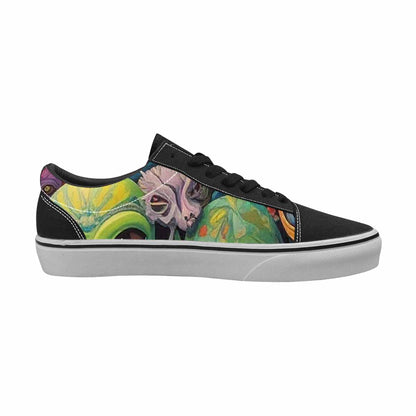 WOMEN'S Aliens Lace-Up Canvas Melting Art Sneakers