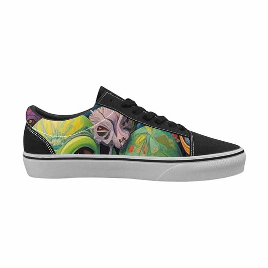 MEN'S Aliens Lace-Up Canvas Melting Art Sneakers