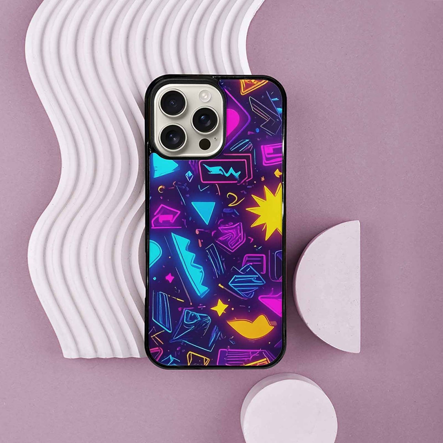 iPhone 16 Pro Max Case — 80s Retro Motif 80s Retro Motifs, Personalized Phone Case