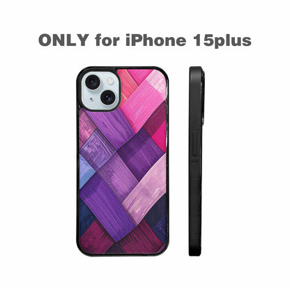 iPhone 15 Plus Case — Genderfluid Flag Color Theme Small Rainbow, Custom Art Phone Cover