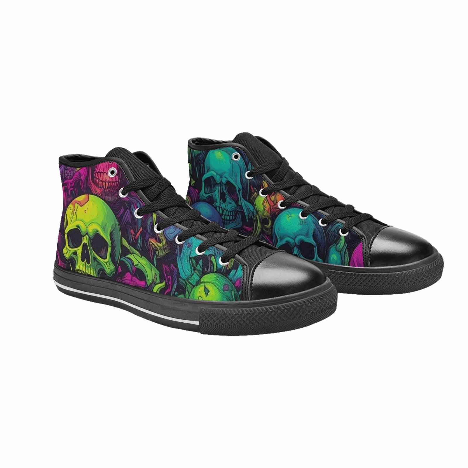 MEN'S Skulls - Neon High Top Canvas Y2K Sneakers
