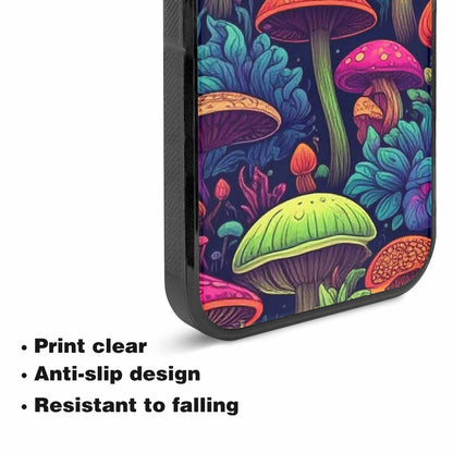iPhone 15 Plus Case — Mushroom Psychedelic Art Seamless Pattern Vibrant, Original Design Phone Case