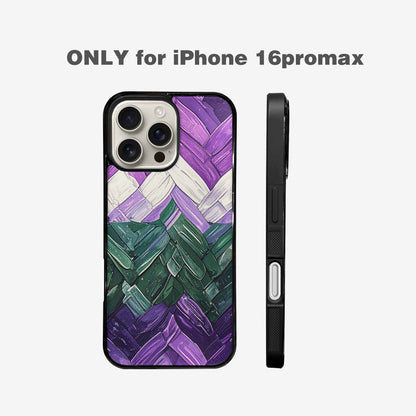 iPhone 16 Pro Max Case — Genderqueer Flag Color Theme Small Rainbow, Personalized Phone Case