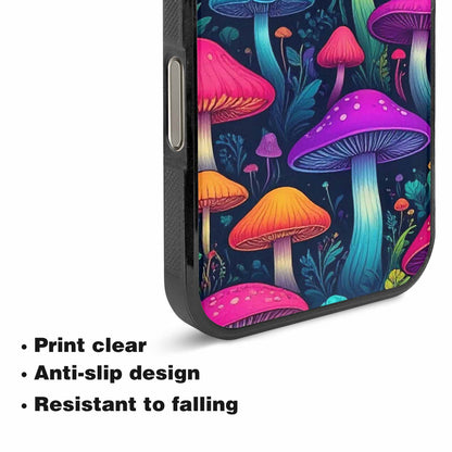 iPhone 16 Pro Case — Mushroom Psychedelic Art Seamless Pattern Vibrant, Custom Print Case Cover