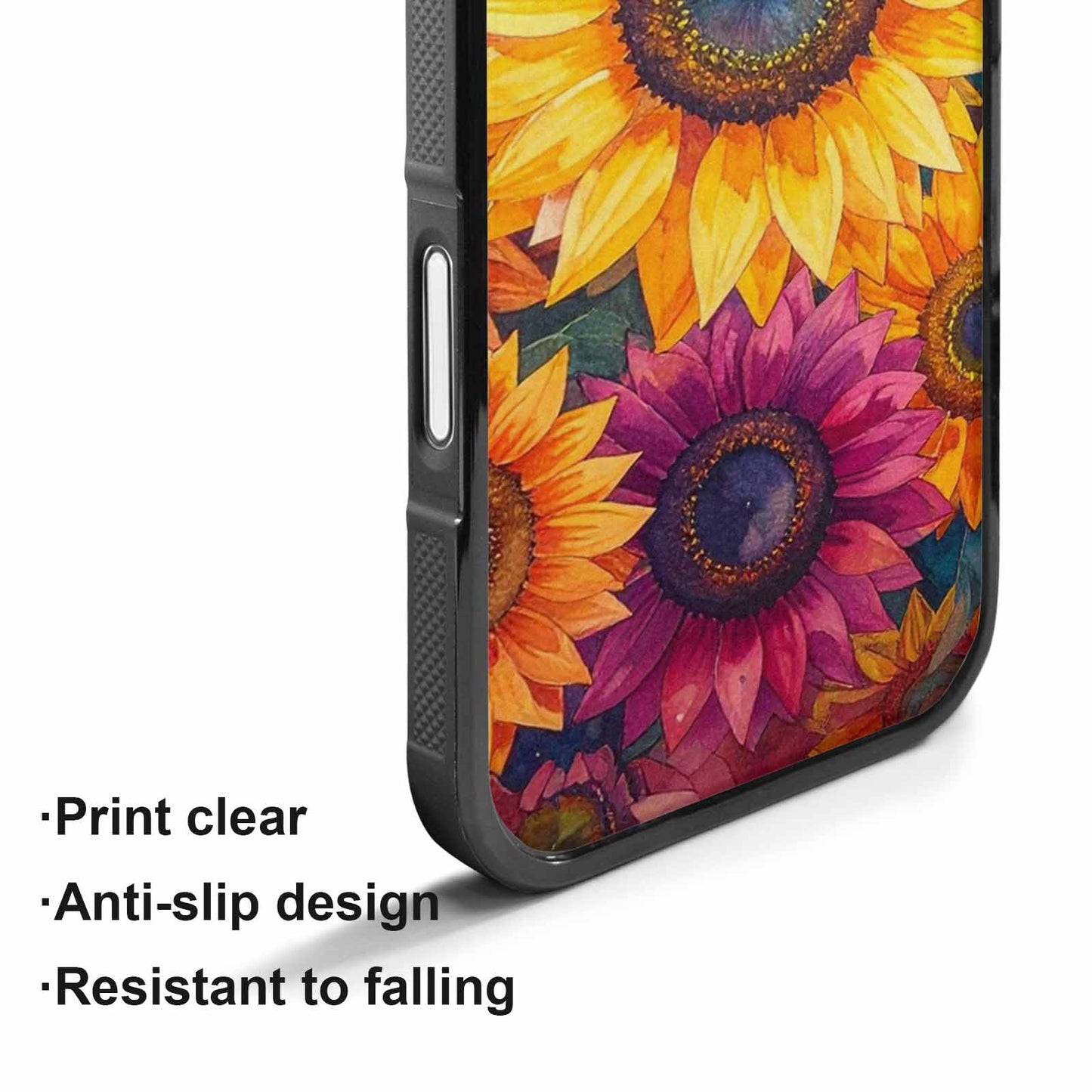 iPhone 17 Case — Full Color Vibrant Sunflower Floral, Custom Print Case Cover