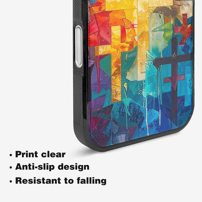 iPhone 16 Plus Case — Faith Cross And Faith Icons Pattern, Custom Print Case Cover