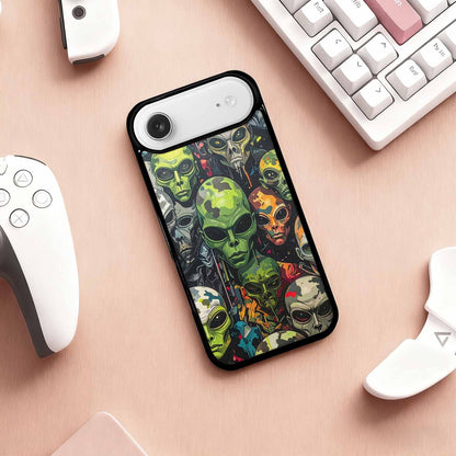 iPhone 17 Air Case — Aliens Camo Aliens Pattern Hundreds Alien, Original Design Phone Case