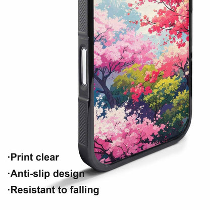 iPhone 17 Pro Max Case — Cherry Blossom Branch Cherry Original Art, Custom Print Case Cover