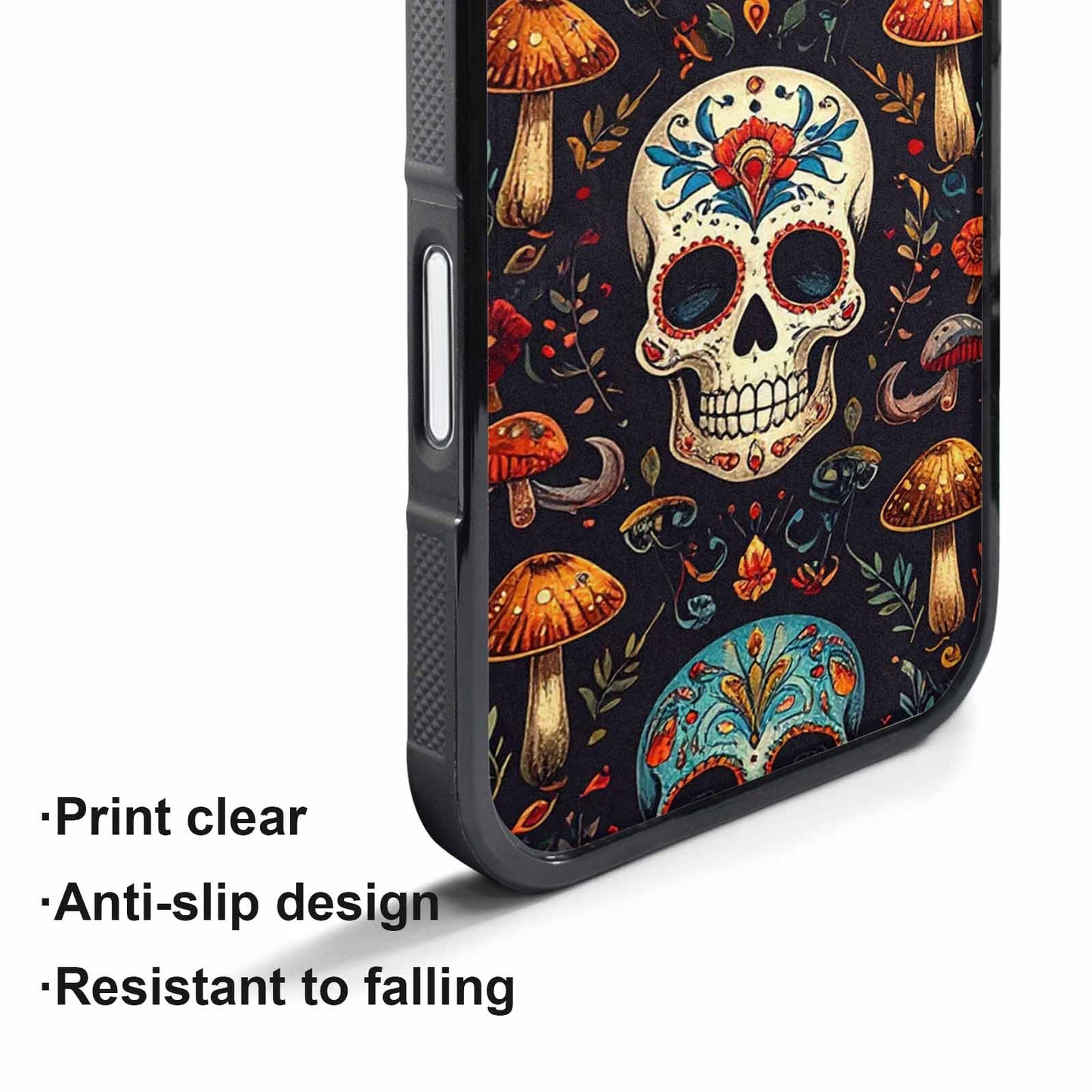 iPhone 17 Air Case — Mushrooms And Skulls Gothic Skulls, Custom Print Case Cover