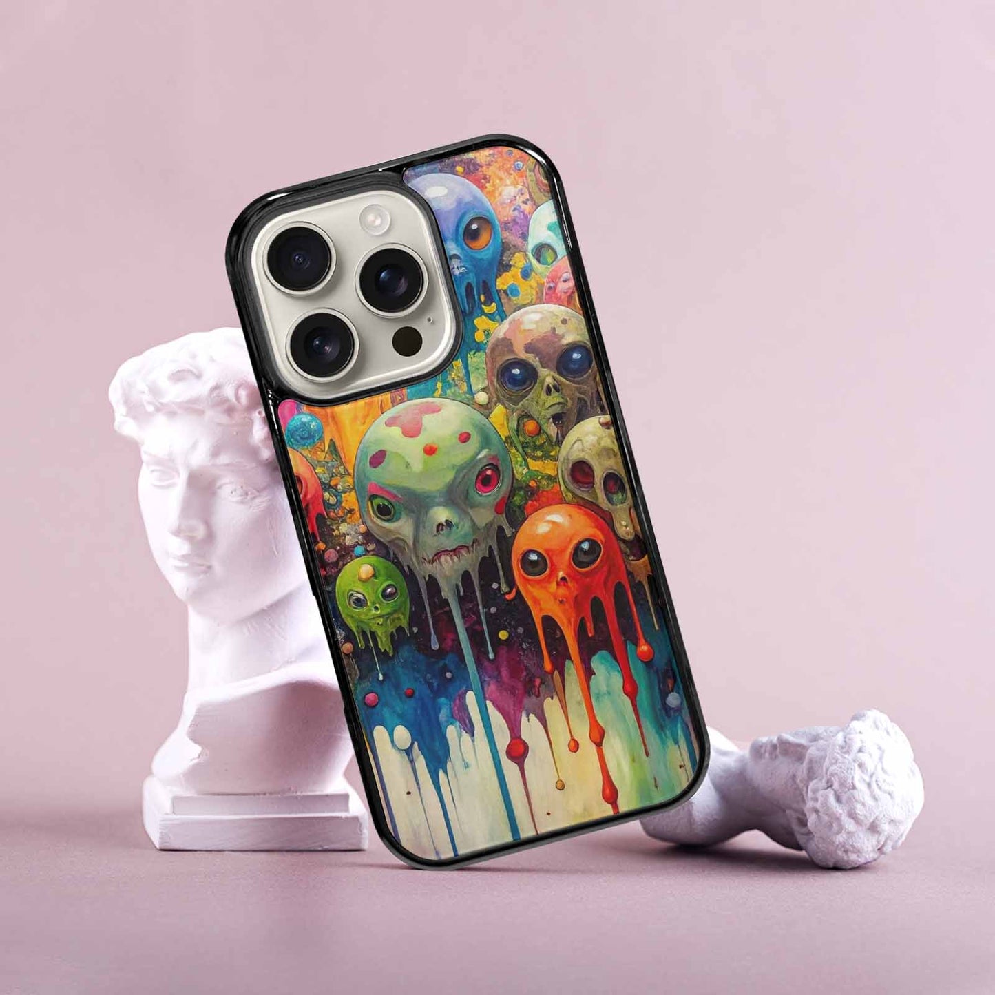 iPhone 16 Pro Case — Aliens Camomelting Aliens Patt E6l, Custom Print Case Cover