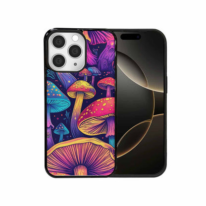 iPhone 15 Pro Max Case — Mushroom Psychedelic Art Seamless Pattern Vibrant, Personalized Phone Case