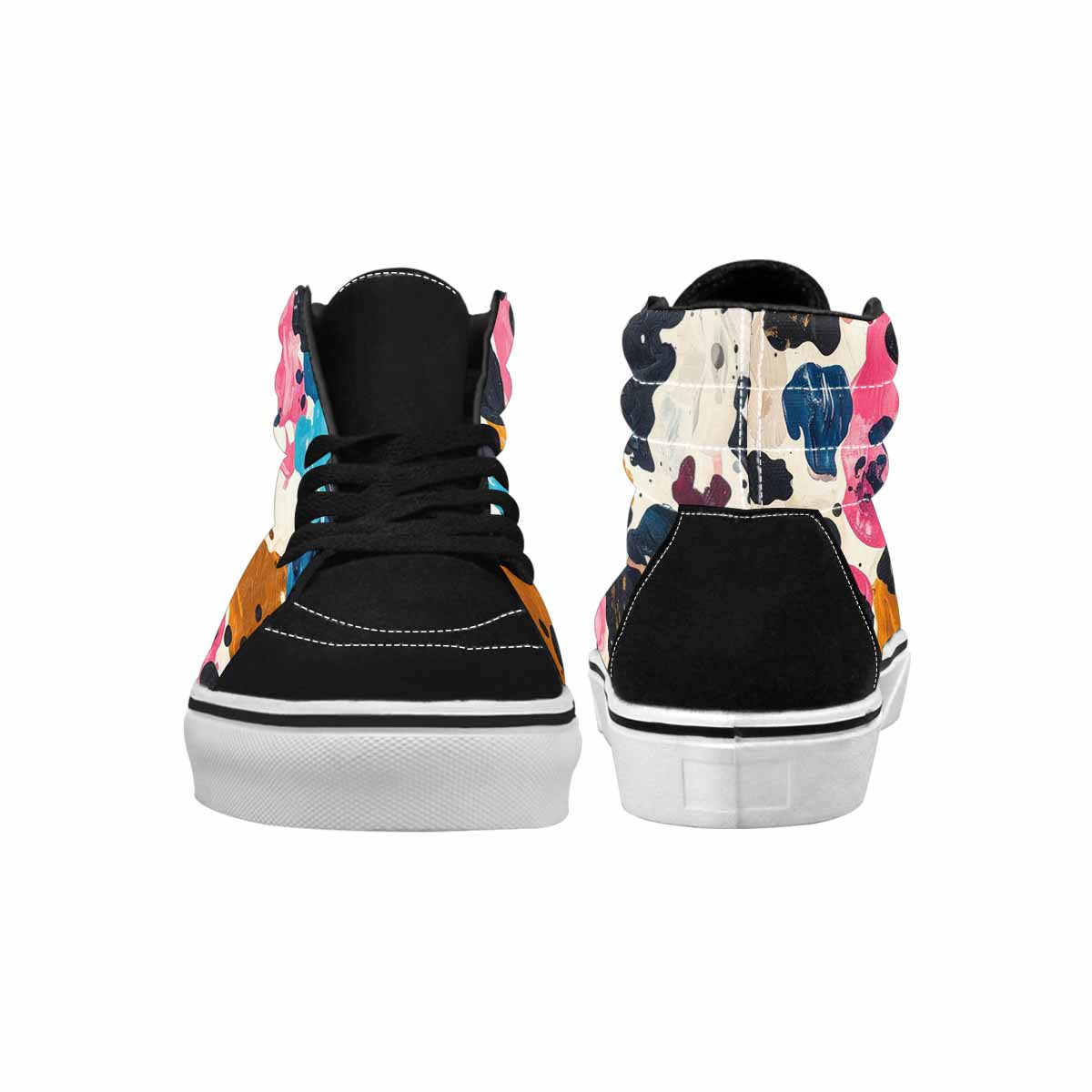 WOMEN'S Cow Animal Print High Top Canvas Surreal Custom Shoes