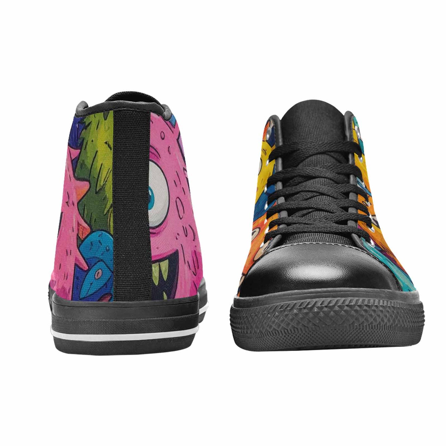 WOMEN'S Goofy Cartoon Monster High Top Canvas Aesthetic Custom Sneakers